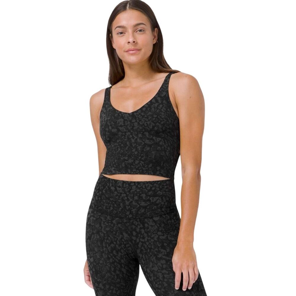 Lululemon Align Tank Wild Thing Camo Deep Coal Size 4